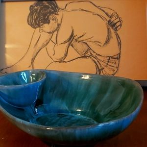 Blue/Green Blue mountain pottery chip dish